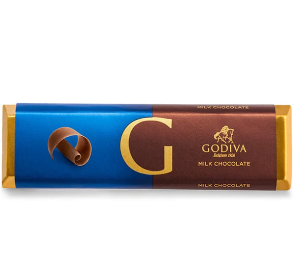 Godiva Chocolatier Solid Milk Chocolate Bar, Belgium 1926, 1.5 oz (43g)