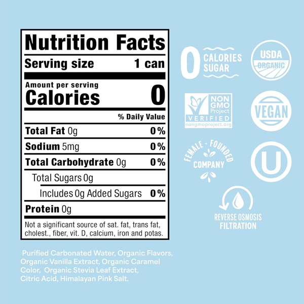 Nixie Organic Zero Sugar Cream Soda, 12 fl oz (355ml) – 0 Calories, Real Vanilla Extract, USDA Organic