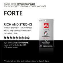 illy Forte espresso capsules for Nespresso, extra bold roast, rich aroma, 10 pack