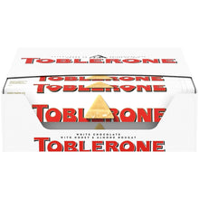 Toblerone white chocolate with honey & almond nougat, premium imported snack