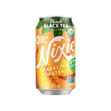 Nixie Sparkling Water Peach Black Tea, 12 fl oz Can, 0 Calories, USDA Organic