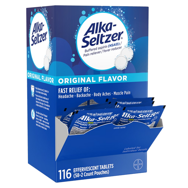 Alka-Seltzer Original Flavor 116 Effervescent Tablets (58 Pouches)