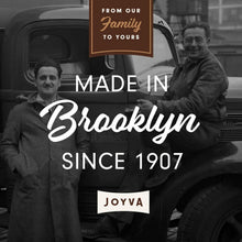 Made in Brooklyn since 1907 — family-owned heritage brand with vintage truck and founders