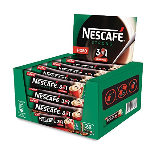 Nescafé 3in1 Strong Instant Coffee Mix, Intense & Rich, New Recipe, 28 Sticks x 16.5g