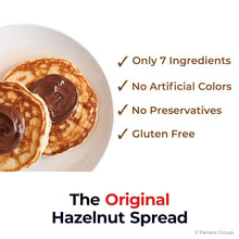 The Original Hazelnut Spread on pancakes, gluten free with no artificial colors or preservatives