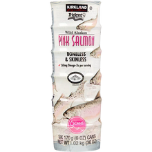 Wild Alaskan pink salmon boneless skinless canned fish, 6 pack, grocery seafood