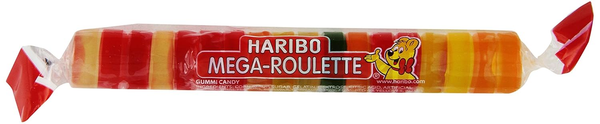 Haribo Mega-Roulette Gummi Candy, 1.59 oz (45g), Naturally & Artificially Flavored, Single & Multi-Pack