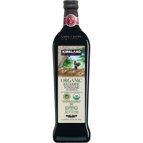Kirkland Signature Organic Balsamic Vinegar of Modena 1L (33.8 fl oz) – USDA Organic, IGP Certified