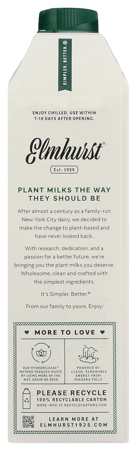 Elmhurst 1925 Unsweetened Milked Hazelnuts – 32 oz