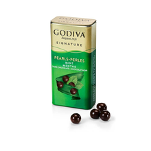 Godiva Signature Dark Chocolate Pearls with Mint, Chocolat Noir Menthe, 1.5 oz (43g)