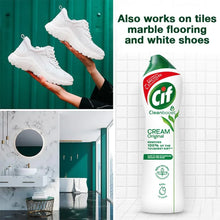Cif Cleanboost Cream Original cleaner for tiles, marble, and white shoes — safe, natural, easy rinse