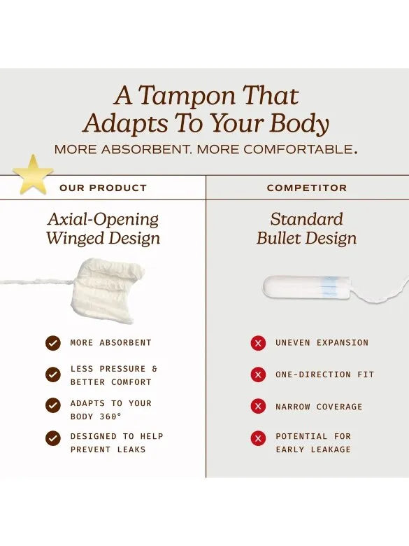 August Unscented Organic Tampons Super & Super+ 16 Count - long plastic applicator