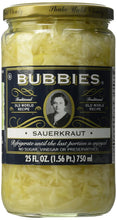 Bubbies Sauerkraut, 25 fl oz (1.56 PT / 750mL), Naturally Fermented, Non-GMO, Gluten Free