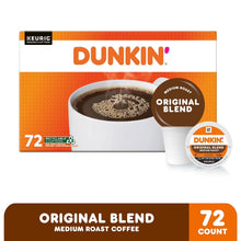 Dunkin Original Blend Medium Roast Keurig K-Cup Pods, 72-count box with recyclable coffee pods