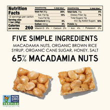 South Forty Macadamia Bar Nutrition Facts - 5 Ingredients, 65% Macadamia Nuts, Non-GMO Verified