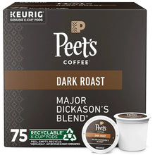 Peet's Coffee Major Dickason's Blend Dark Roast K-Cup Pods, 75 CT (2.03 LBS) - Real Prime Deals