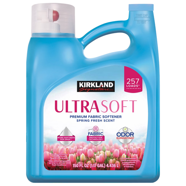 Kirkland Signature UltraSoft Premium Fabric Softener Spring Fresh Scent 150 fl oz 257 Loads