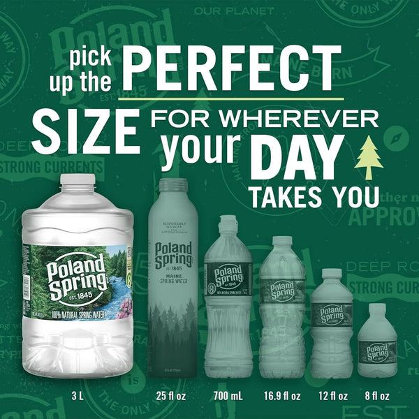 Poland Spring 100% Natural Spring Water, 101.4 fl oz (3L), Still, Est. 1845