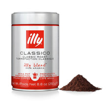 illy Classico Ground Coffee Moka Pot 8.8 oz | Single & Pack of 6