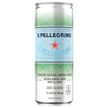 S.Pellegrino Sparkling Natural Mineral Water, 330mL Slim Cans