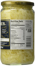 Bubbies Sauerkraut, 25 fl oz (1.56 PT / 750mL), Naturally Fermented, Non-GMO, Gluten Free