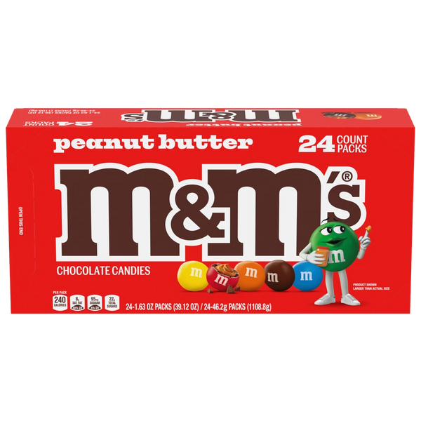 M&M's Peanut Butter Chocolate Candies 24-Count, 39.12 oz