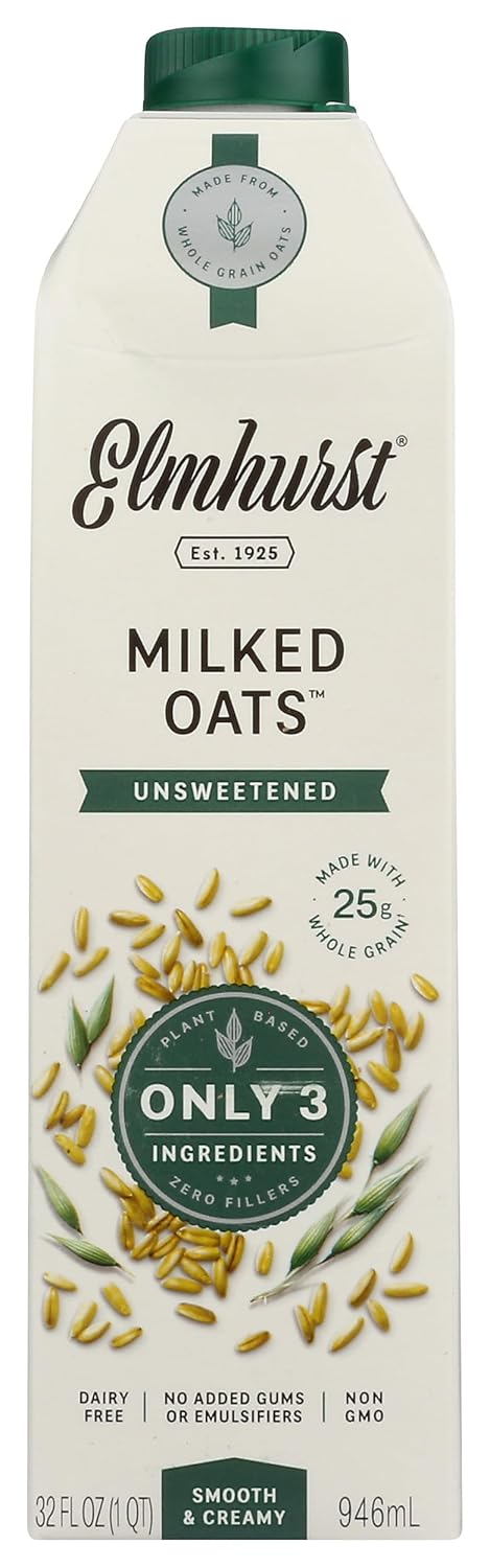 Elmhurst 1925 Unsweetened Milked Oats – 32 oz