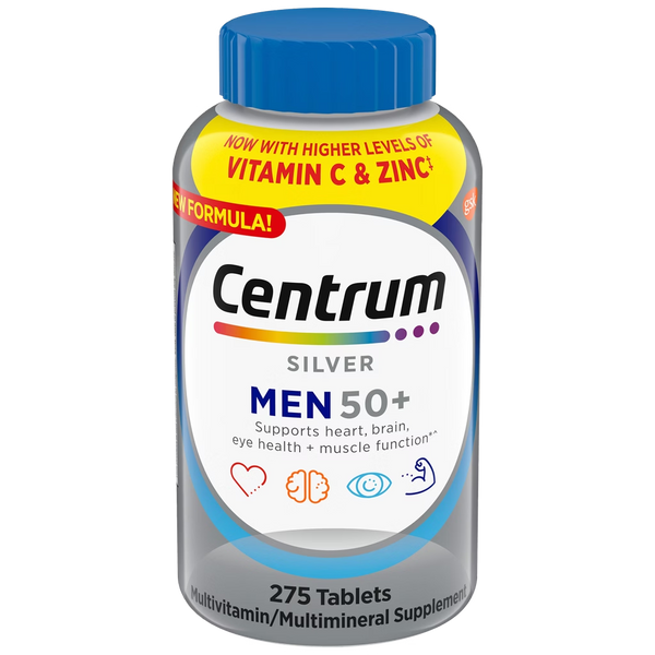 Centrum Silver Men 50+ Multivitamin 275 Tablets — New Formula