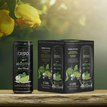 Crodo Mojito Lime Mint non-alcoholic sparkling beverage, real Italian lemon juice, 4-pack cans