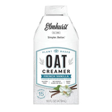 Elmhurst Plant-Based Oat Creamer French Vanilla, dairy-free, gluten-free, 16 fl oz carton