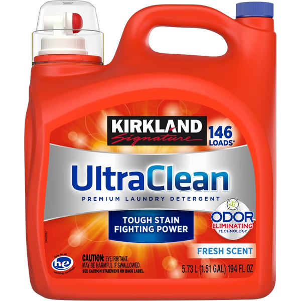 Kirkland Signature UltraClean Premium Laundry Detergent Fresh Scent 194 fl oz 146 Loads