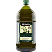 Bottle of 100% Italian extra virgin olive oil, 2 liters, grocery household staple