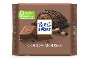 Ritter Sport Cocoa Mousse Milk Chocolate with Cocoa Mousse Filling, 3.52 oz (100g)