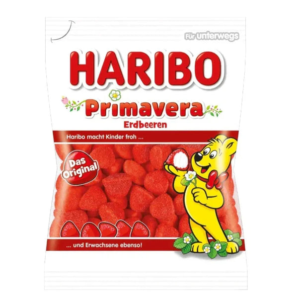 Haribo Primavera Erdbeeren strawberry gummy candies, Das Original, for on-the-go snacking