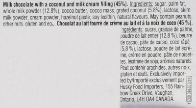 Ritter Sport Milk Chocolate with Coconut Cream Filling, 3.52 oz (100g)