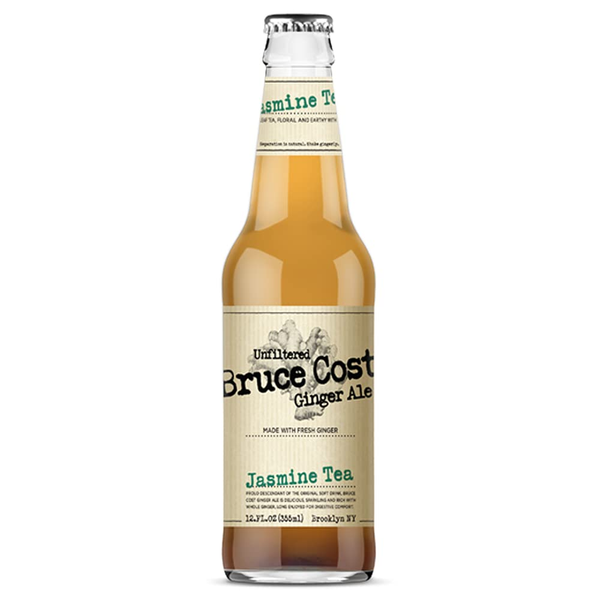 Bruce Cost Unfiltered Ginger Ale, Jasmine Tea, 12 fl oz (355ml) Glass Bottle