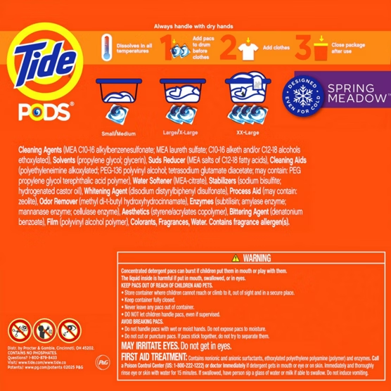 Tide PODS Spring Meadow 3X Concentrated Laundry Pacs 156 ct 116 oz