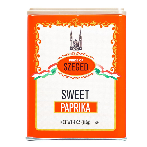 Pride of Szeged Sweet Paprika, Authentic Hungarian Paprika, Always Fresh, 4 oz (113g) Tin