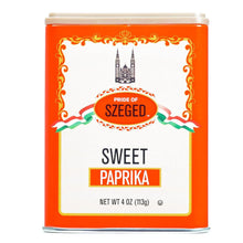 Pride of Szeged Sweet Paprika spice tin, 4 oz, imported Hungarian seasoning for cooking