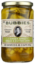 Bubbies Ginger Apple Bread & Butter Chips, 25 fl oz (739mL), Snacking Pickles, Non-GMO, Gluten Free