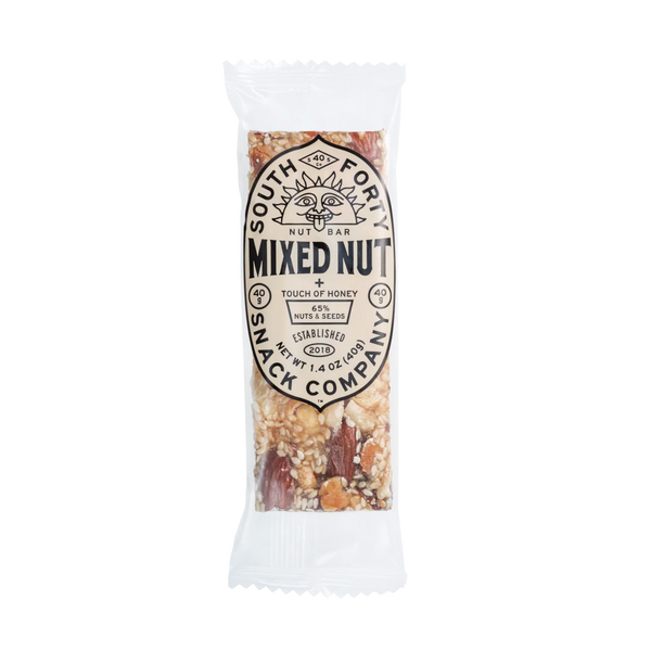 South Forty Mixed Nut Bar 1.4 oz - 65% Nuts and Seeds, Touch of Honey