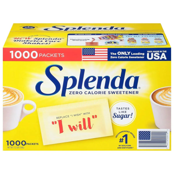 Splenda Zero Calorie Sweetener Packets, 1000 CT (2.2 LBS) - Real Prime Deals