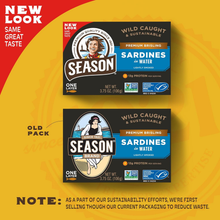 Season Brand Premium Brisling Sardines in Water – 3.75 oz