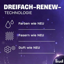 Perwoll Dreifach-Renew-Technologie: colors, fibers, and scent like new with triple renewal tech
