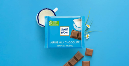 Ritter Sport Alpine Milk Chocolate, 3.52 oz (100g)
