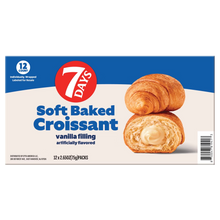 7 Days Soft Baked Croissant with Vanilla Filling 12-Count