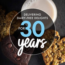 Dairy-free cookies and milk, delivering delights for 30 years — premium snacks & treats