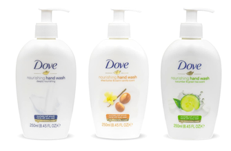 Dove Nourishing Hand Wash Variety 3-Pack 25.36 fl oz (750ml) | Deeply Nourishing, Shea Butter & Warm Vanilla, Cucumber & Green Tea