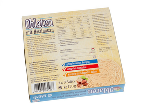 Dr. Quendt Oblaten Hazelnut Wafer Rounds 5.29 oz (150g) | 6 Pieces