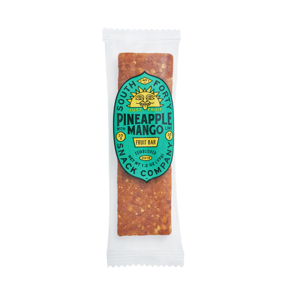 South Forty Pineapple Mango Lime Fruit Bar 1.2 oz - Just Three Ingredients, No Added Sugar